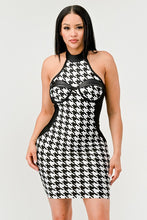 Load image into Gallery viewer, Checkmate Illusion Bandage Dress
