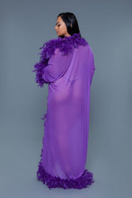 Load image into Gallery viewer, Glamour Boa Feather Trim Robe
