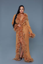 Load image into Gallery viewer, Glamour Boa Feather Trim Robe
