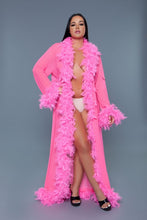 Load image into Gallery viewer, Glamour Boa Feather Trim Robe
