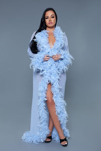 Glamour Boa Feather Trim Robe