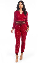 Load image into Gallery viewer, SEXY SEQUIN TWO PIECE PANT SET
