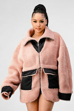 Load image into Gallery viewer, ATHINA OVERSIZED SHERPA WITH CONTRAST JACKET
