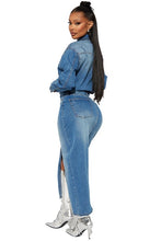 Load image into Gallery viewer, WOMEN FASHION DENIM LONG MAXI DRESS
