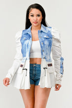 Load image into Gallery viewer, Peplum Panache Denim Jacket
