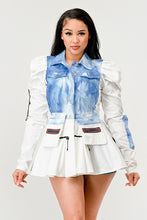 Load image into Gallery viewer, Peplum Panache Denim Jacket
